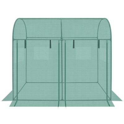 38. SZKLARNIA TUNEL OGRODOWY DWA WEJŚCIA DO POMIDORÓW I OGÓRKÓW 200x100x180CM ZIELONY