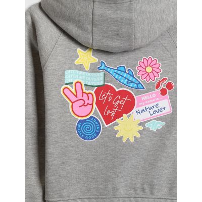 9. Bluza dresowa regular z kapturem dziewczęca 4F 4FJRSS26TSWSF2811-25M