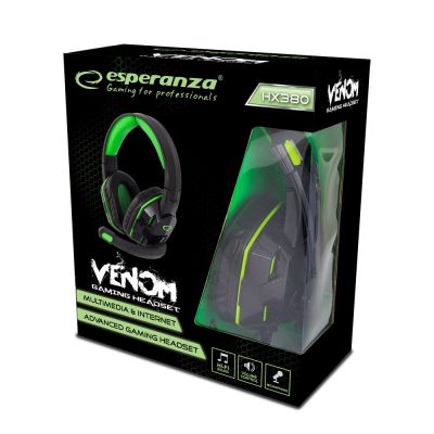 2. ESPERANZA SŁUCHAWKI Z MIKROFONEM DLA GRACZY VENOM EGH380