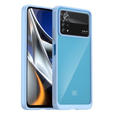 14. Outer Space Case etui Xiaomi Poco X4 Pro 5G pokrowiec z elastyczną ramką niebieskie