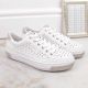 34. Skórzane buty ażurowe Rieker W RKR642 białe