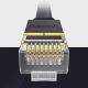 15. Ugreen kabel sieciowy internetowy Ethernet patchcord U/FTP Cat. 7 10Gb/s płaski 0.5m czarny (NW106)