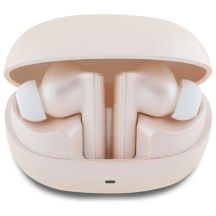 Słuchawki Bluetooth Guess Capsule Printed Logo TWS + stacja dokująca - różowe