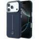 Etui Mercedes Leather Semi Wrap Iconic Line MagSafe na iPhone 17 Pro - granatowe