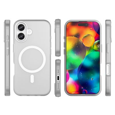 2. Etui Magnetic Abrasive na iPhone 17 kompatybilne z MagSafe - matowe białe