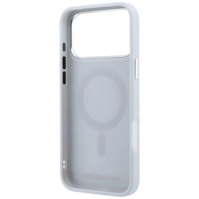 7. Etui Karl Lagerfeld with Ring Stand 360 Karl Head Pin MagSafe na iPhone 18 Pro Max / 17 Pro Max - szare