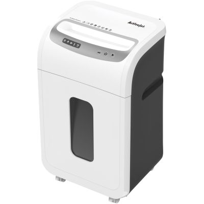 6. Niszczarka Activejet ASH-1602M, P-5, 28 l, ścinki 2x14 mm, 16 kartek, biała