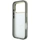 7. Etui Guess IML Zebra Glitter Triangle Logo MagSafe na iPhone 17 Pro Max / 18 Pro Max  - srebrne