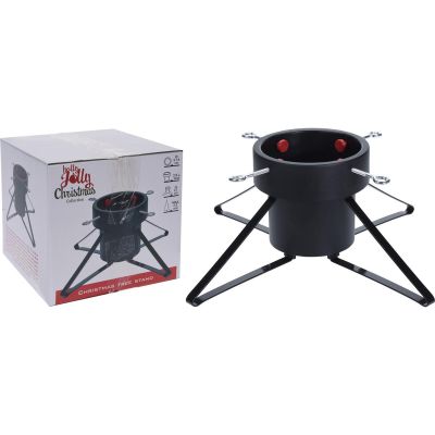 9. STOJAK CHOINKOWY METALOWY 4 NOGI CZARNY