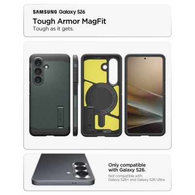6. Etui Spigen Tough Armor Mag MagSafe na Samsung Galaxy S26 - zielone
