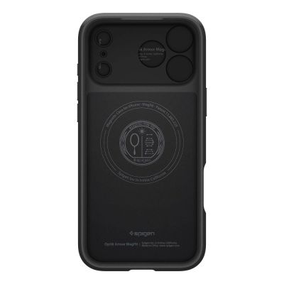 3. Etui Spigen Optik Armor MagSafe na iPhone 17 Pro - czarne