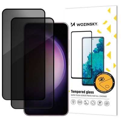 Szkło hartowane prywatyzujące Wozinsky Privacy Glass na Samsung Galaxy S26 Plus kompatybilne z czytnikiem linii papilarnych - 2 szt.