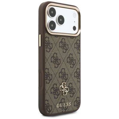 4. Etui Guess 4G z portfelem Magsafe na iPhone 18 Pro Max / 17 Pro Max - brązowe