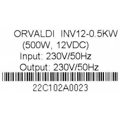 3. ORVALDI INVERTER 12-500W W FUNKCJI UPS BEZ AKUMULATORÓW DO DŁUGIEJ PRACY AWARYJNEJ LINE-INTERACTIVE CZYSTY SINUS