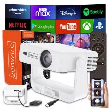 Mini Projektor Przenośny Rzutnik Android 14 WiFi 360 Full HD 4K do Telefonu Zenwire IMC260