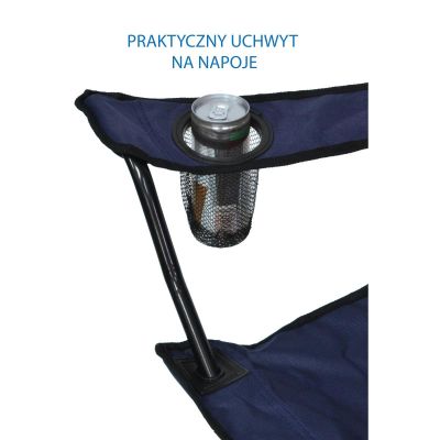 22. KRZESŁO TURYSTYCZNE SKŁADANE 50X50X80CM GRANATOWE
