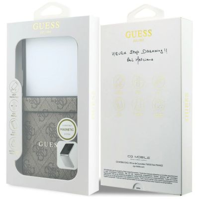 8. Etui Guess 4G Classic MagSafe na Samsung Galaxy Z Flip 8 - brązowe