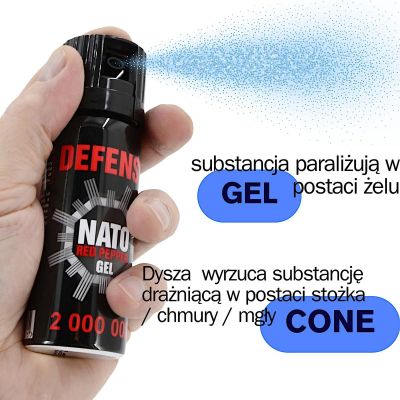 5. GAZ PIEPRZOWY DEFENCE NATO GEL 2MLN CONE 50ML 40050-C SHARG