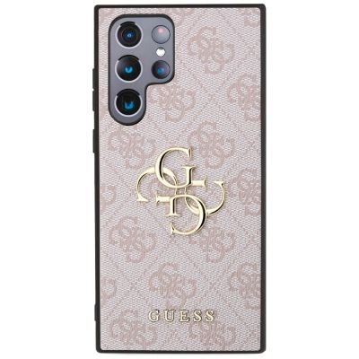 3. Etui Guess 4G Big Metal Logo na Samsung Galaxy S24 Ultra - różowe