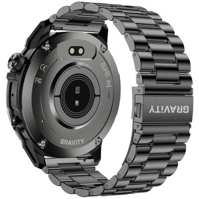 14. Smartwatch Gravity Grafitowy Pasek + Bransoleta GT46-3