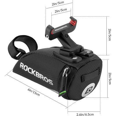 2. Torba rowerowa Rockbros C28BK pod siodełko - czarna