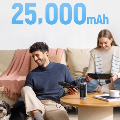 3. Powerbank Cuktech CUK00P23GLBK 210W 25000mAh Power Bank 2 x USB-C 1 x USB-A - czarny