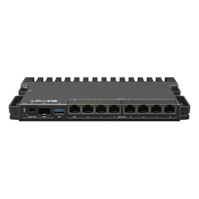 5. Router Mikrotik RB5009UPr+S+IN Total Ethernet  Ports:9; Architecture:ARM 64bit; CPU core:4