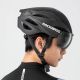 3. Kask rowerowy Rockbros z szybką, odpinane okulary z ochroną UV, unisex - czarno-brązowy