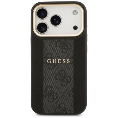 3. Etui Guess 4G Stripe MagSafe na iPhone 17 Pro - czarne