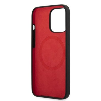 7. Etui Ferrari Silicone MagSafe na iPhone 13 Pro Max - czarne