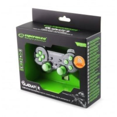 4. Gamepad bezprzewodowy Esperanza GLADIATOR EGG108G (PC, PS3; kolor czarny)