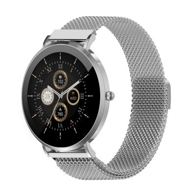 2. Denver SWC-394S 3,35 cm (1.32") AMOLED 43 mm Analogowy 466 x 466 px Srebrny