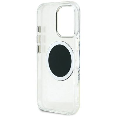 7. Etui Guess IML Metal Colored Circle Classic Logo MagSafe na iPhone 16 Pro Max - czarne
