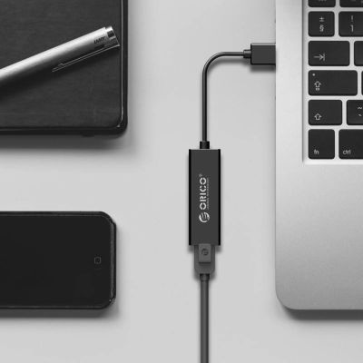 6. Zewnętrzna karta sieciowa Orico UTJ-U3 1 Gigabit USB-A 3.0 - czarna