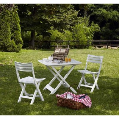 3. ZESTAW 4 KRZESEŁ CATERINGOWYCH SKŁADANYCH  PLASTIKOWYCH KOMODO BIAŁY