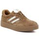 Skórzane sneakrsy damskie na platformie camel S.Barski  LR62-7107