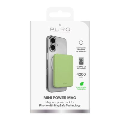 2. Powerbank Puro 4200mAh ultracienki kompatybilny z MagSafe USB-C - zielony