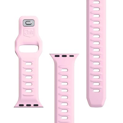 14. Pasek silikonowy 3mk Silicone Watch Strap do Apple Watch 38 / 40 / 41 mm - różowy