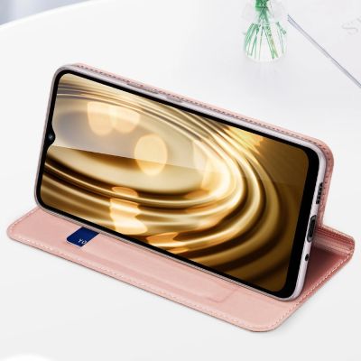 18. Dux Ducis Skin Pro etui do Xiaomi Redmi 11A / Poco C55 / Redmi 12C pokrowiec z klapką portfel na kartę podstawka złote