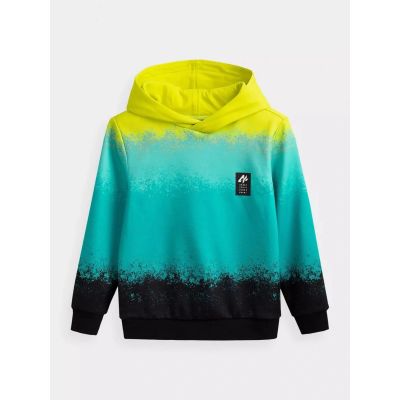 3. Bluza chłopięca bawełniana z kapturem 4F 4FJWSS26TSWSM3184-90A