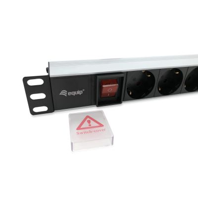 2. Equip 333293 rozdzielacz zasilania PDU 8 x gniazdo sieciowe 1U Czarny, Srebrny