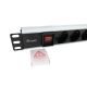 2. Equip 333293 rozdzielacz zasilania PDU 8 x gniazdo sieciowe 1U Czarny, Srebrny