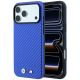 Etui BMW M Carbon Metal Logo MagSafe na iPhone 17 Pro / 18 Pro - niebieskie