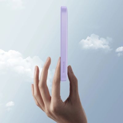 8. Mini powerbank Baseus 5000mAh 20W + kabel USB-C (20V/3A) - fioletowy