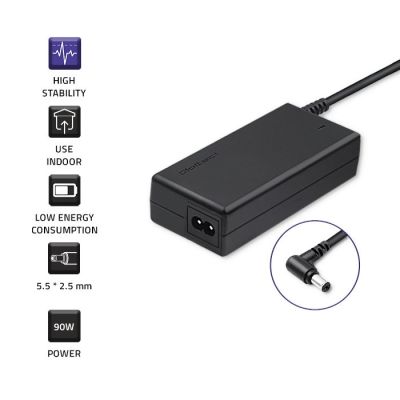 3. Zasilacz Qoltec 50076.90W do notebooka Toshiba (19 V; 4,9 A; 90W; 5.5 mm x 2.5 mm)