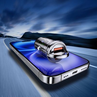 8. Wozinsky Ładowarka 65W samochodowa USB-C PD 65W / USB-A  45W QC 3.0 - czarna