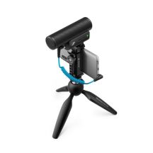 Sennheiser MKE 400 MOBILE KIT - Mikrofon pojemnościowy, superkardioidalny, wyposażony w filtr dolnoprzepustowy ze statywem Manfrotto