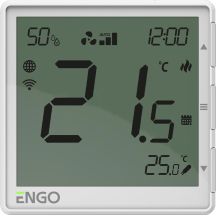 Regulator klimakonwektorów ENGO Controls EFAN-230W, 230V, biały, Internetowy, podtynkowy, Wi-Fi