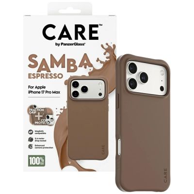 4. Etui CARE by PanzerGlass Fashionable Samba MagSafe na iPhone 17 Pro Max - brązowe