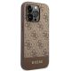 4. Guess GUHCP14LG4GLBR iPhone 14 Pro 6,1" brązowy/brown hard case 4G Stripe Collection